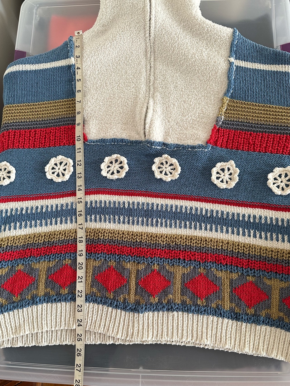 POL Opal Patterned Chenille Fleece Quarter Zip Pullover Sweater Size Medium - Picture 7 of 12